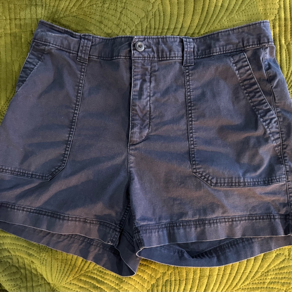 Old Navy OG Navy Blue Utility Cotton Chino Shorts, Women's XL, 4.5" Inseam